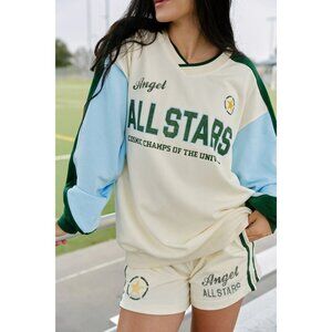 THE MAYFAIR GROUP Angel All-Stars Sport Crewneck Sweatshirt in Pearl